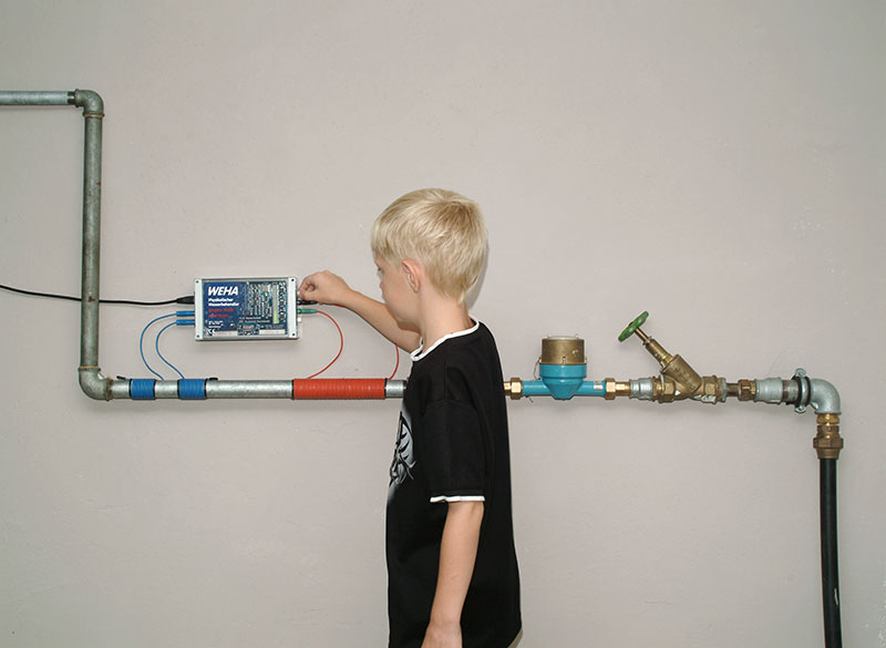 WEHA installation on a domestic water pipe