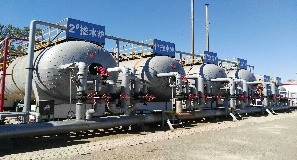 Industrial equipment in an oilfield