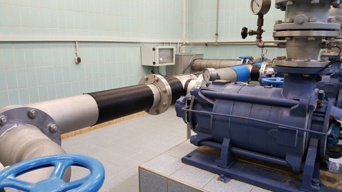 WEHA installation on a residential complex supply pipe