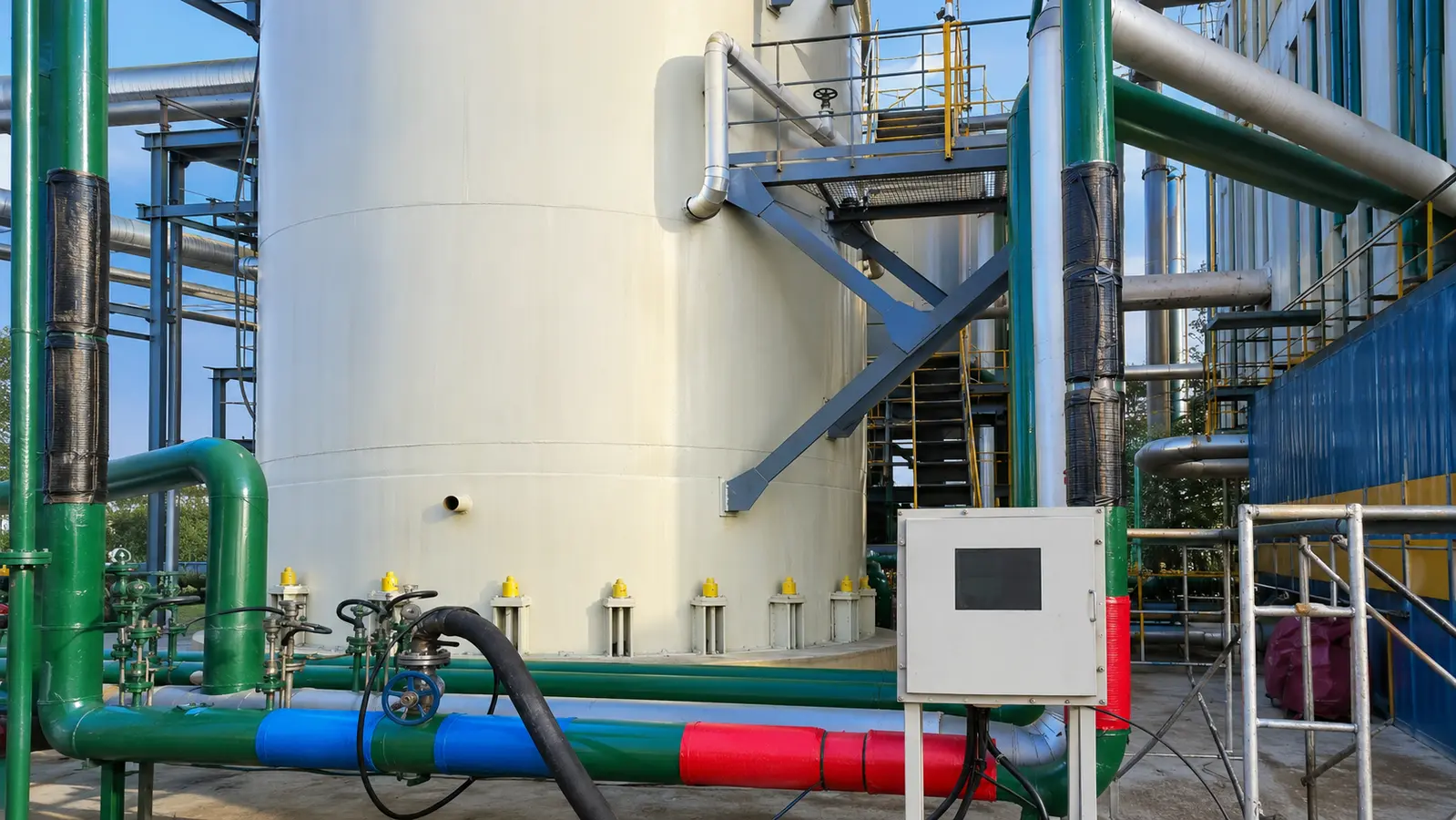WEHA installation in a process-cooling system