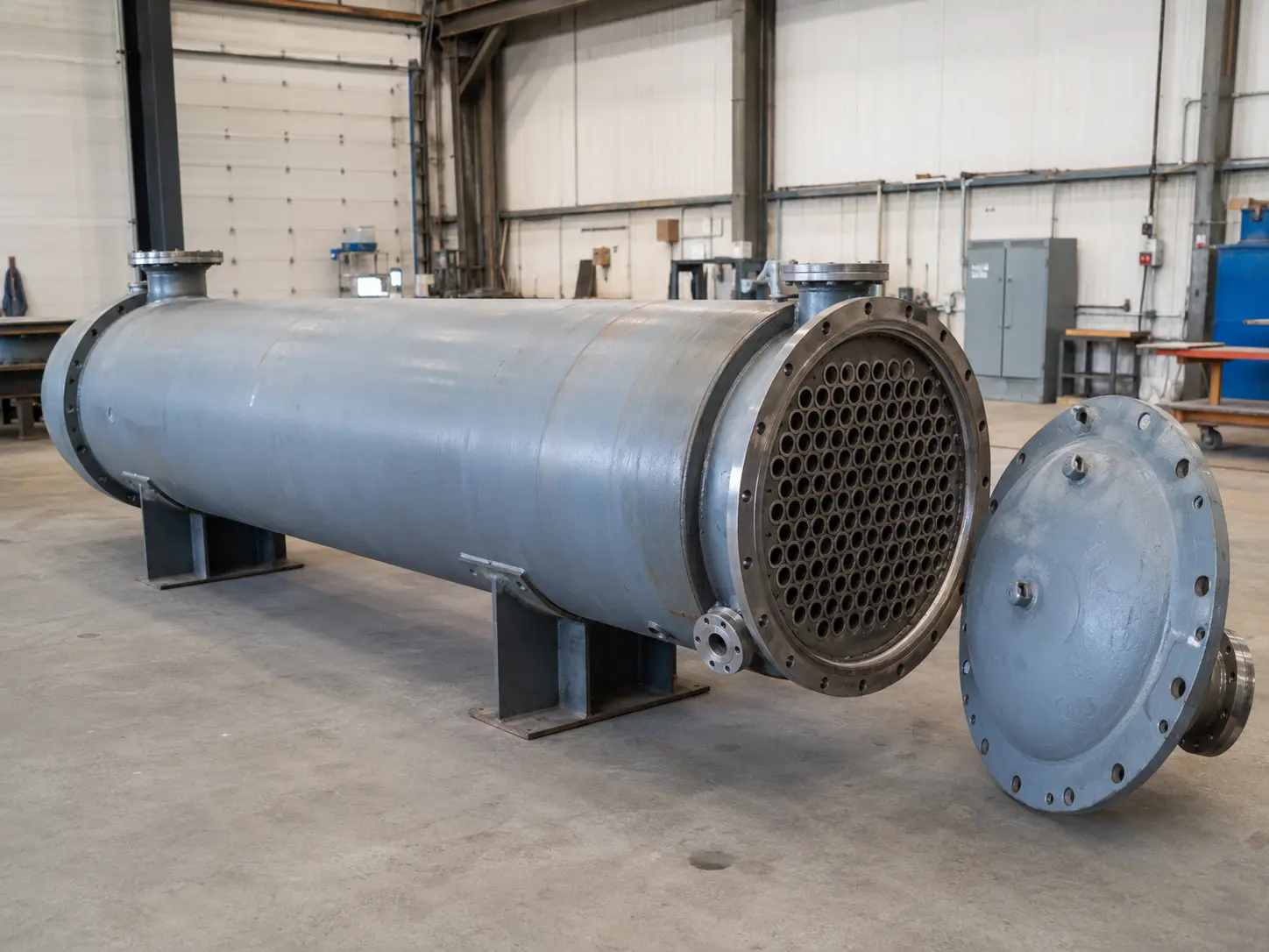 Open shell-and-tube condenser