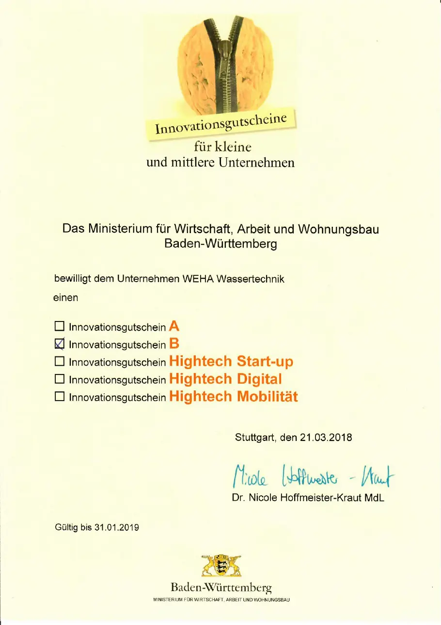 Baden-Württemberg innovation voucher 2018
